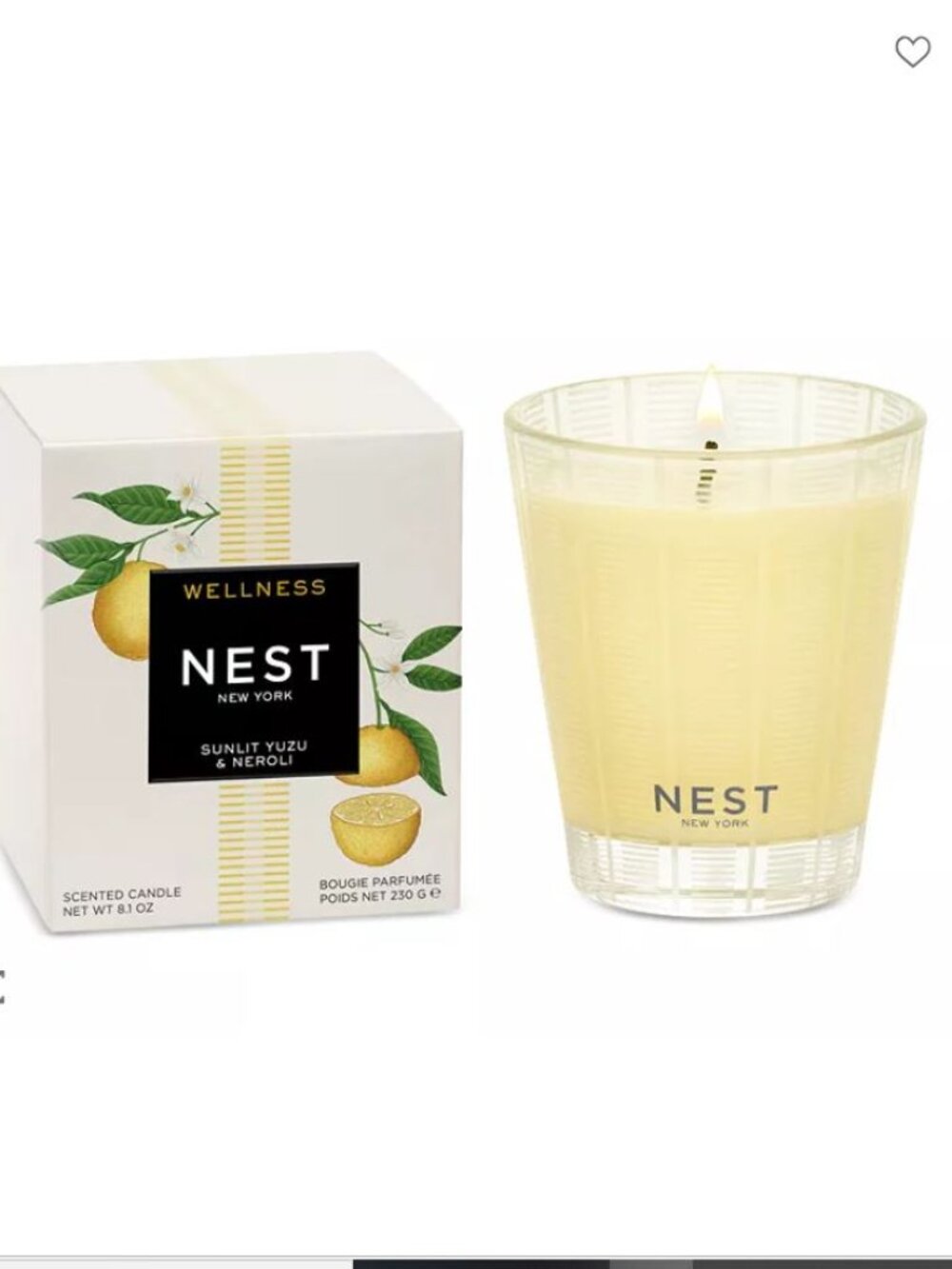 BRAND NEW! NEST New York Sunlit Yuzu & Neroli Classic Candle - Size 8.1 oz